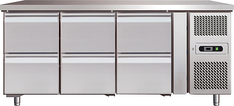 Kühltisch 6 Schubladen - GN 1/1