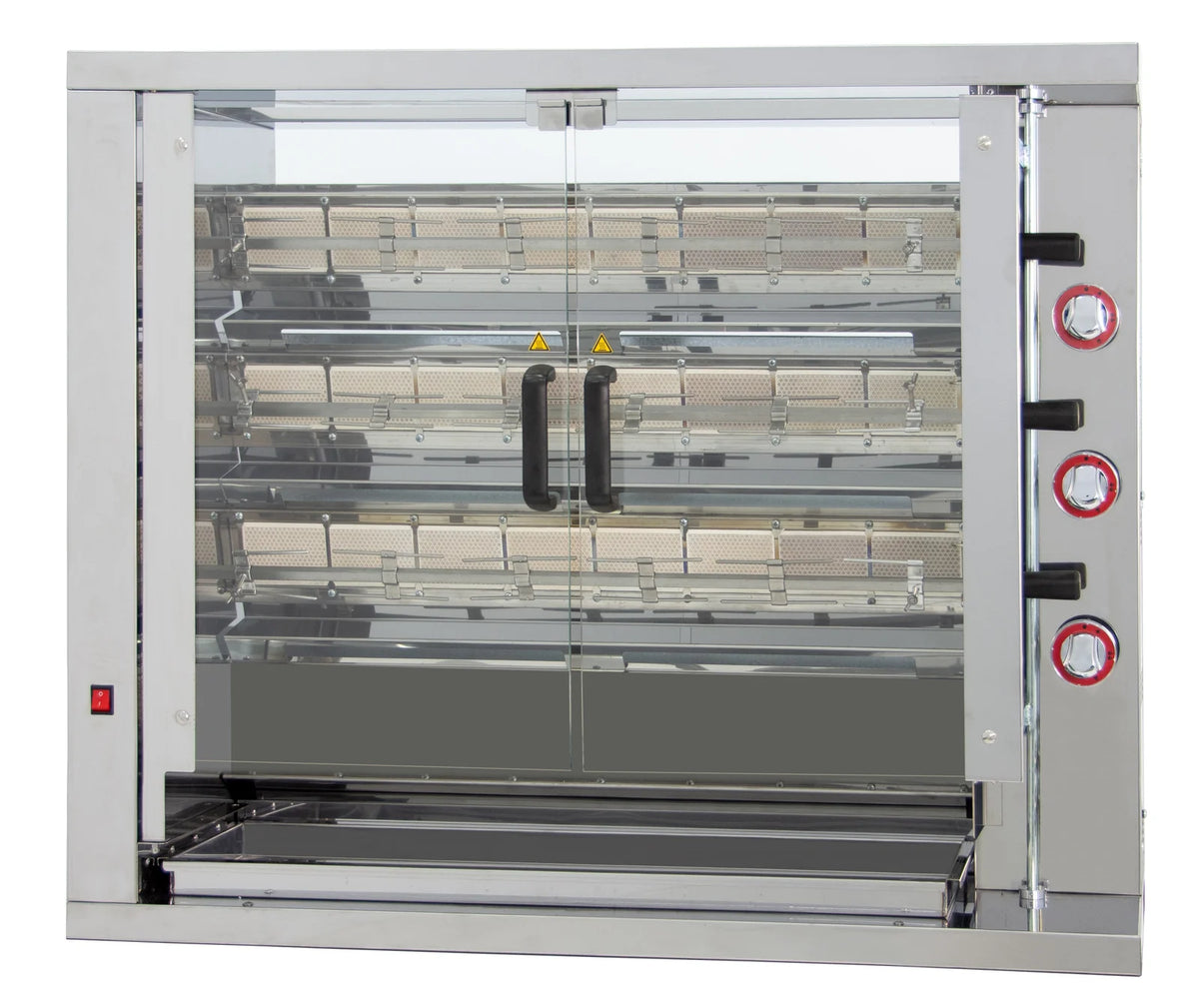 ISOFROST Hähnchengrill 3GSG mit 3 Spießen für 18 Hähnchen - 1160x450x930 mm
