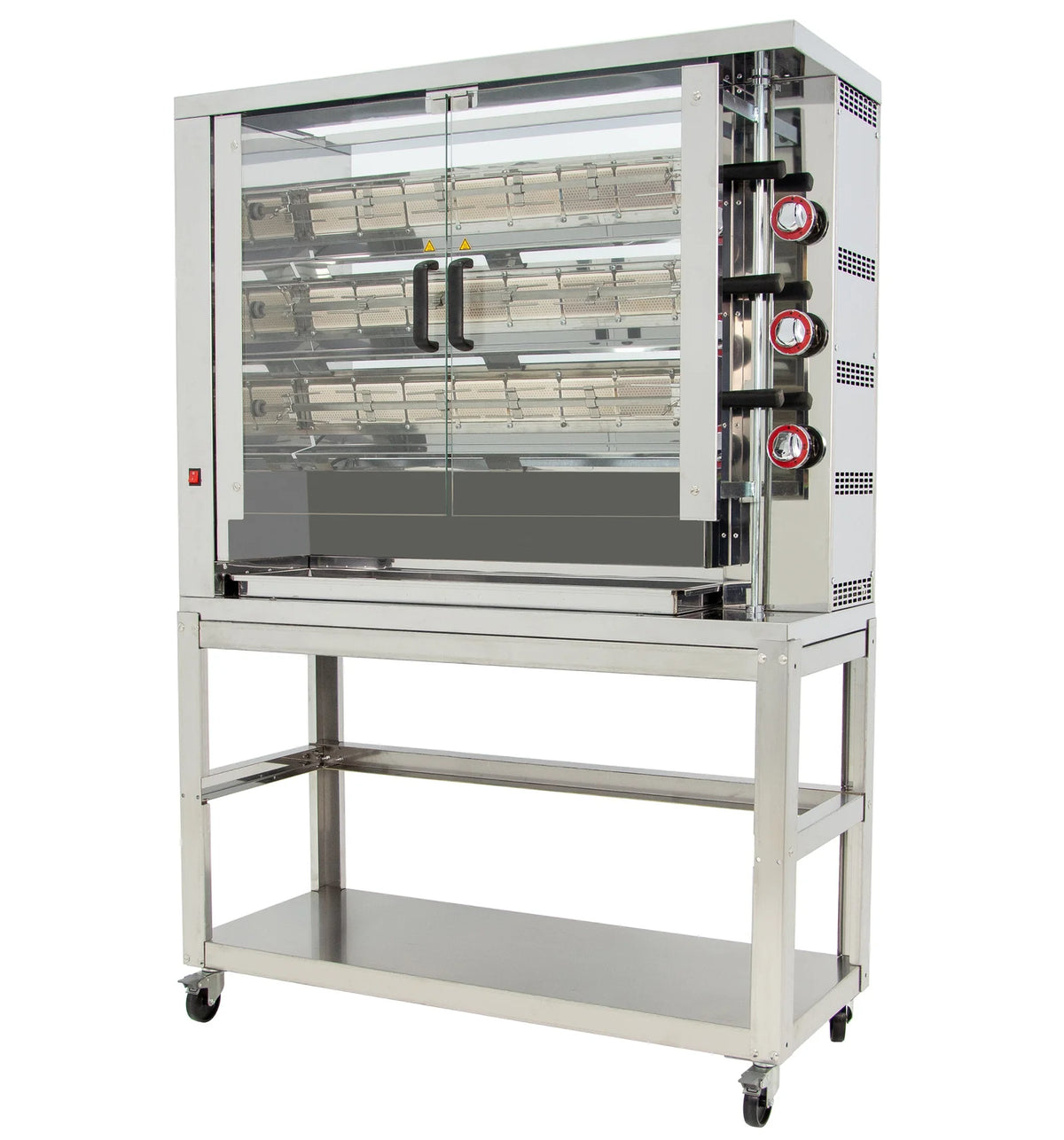 ISOFROST Hähnchengrill 3GSG mit 3 Spießen für 18 Hähnchen - 1160x450x930 mm