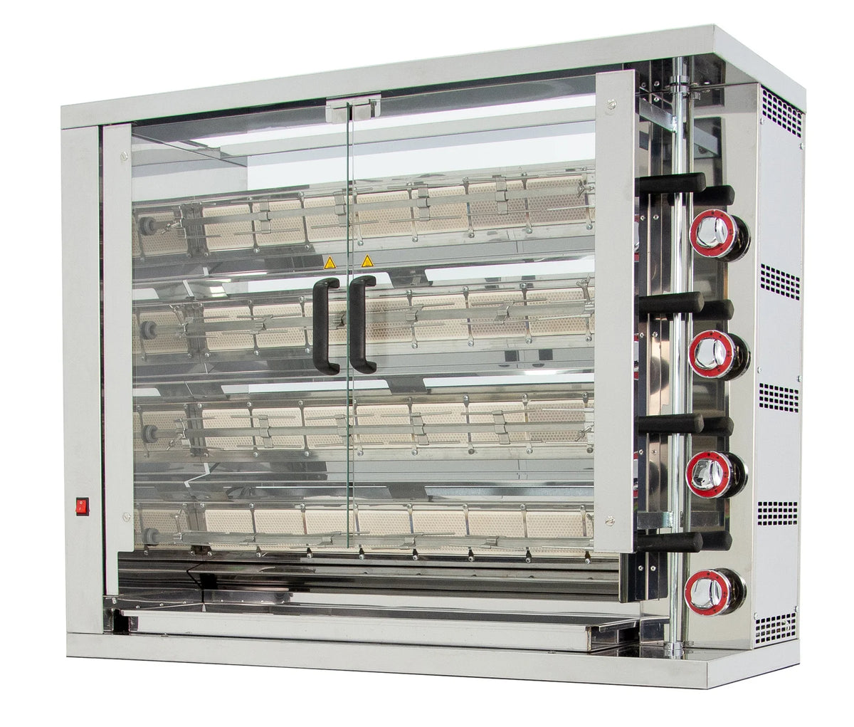 ISOFROST Hähnchengrill 4GSG mit 4 Spießen für 24 Hähnchen - 1160x450x930 mm