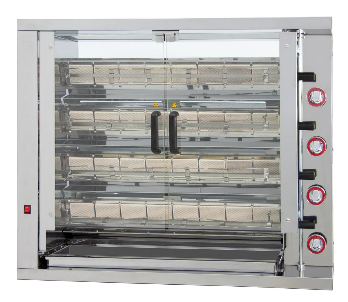 ISOFROST Hähnchengrill 4GSG mit 4 Spießen für 24 Hähnchen - 1160x450x930 mm