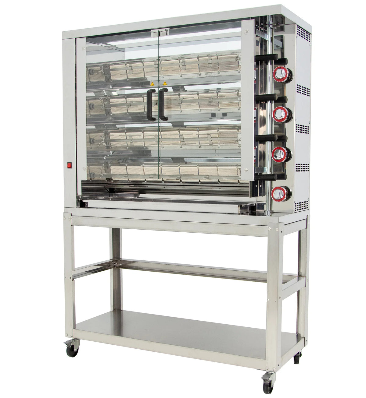 ISOFROST Hähnchengrill 4GSG mit 4 Spießen für 24 Hähnchen - 1160x450x930 mm