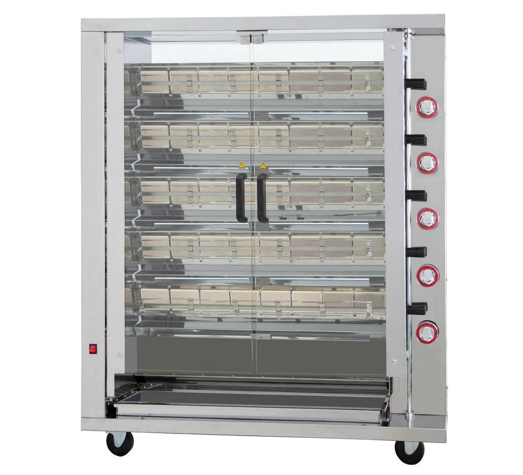 ISOFROST Hähnchengrill 5GSG mit 5 Spießen für 30 Hähnchen - 1160x450x1290 mm