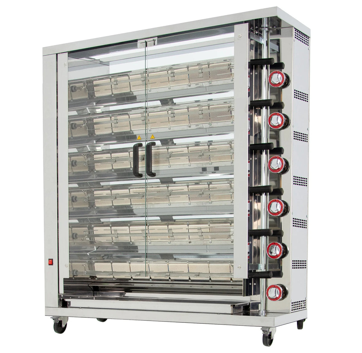 ISOFROST Hähnchengrill 6GSG mit 6 Spießen für 36 Hähnchen - 1160x450x1290 mm