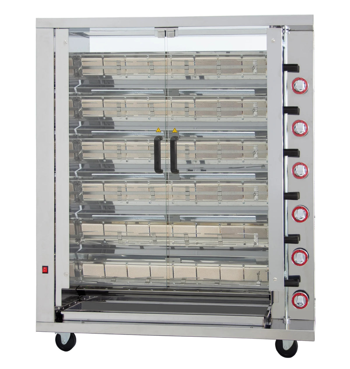 ISOFROST Hähnchengrill 6GSG mit 6 Spießen für 36 Hähnchen - 1160x450x1290 mm