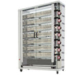ISOFROST Hähnchengrill 7GSG mit 7 Spießen für 42 Hähnchen - 1160x450x1650 mm