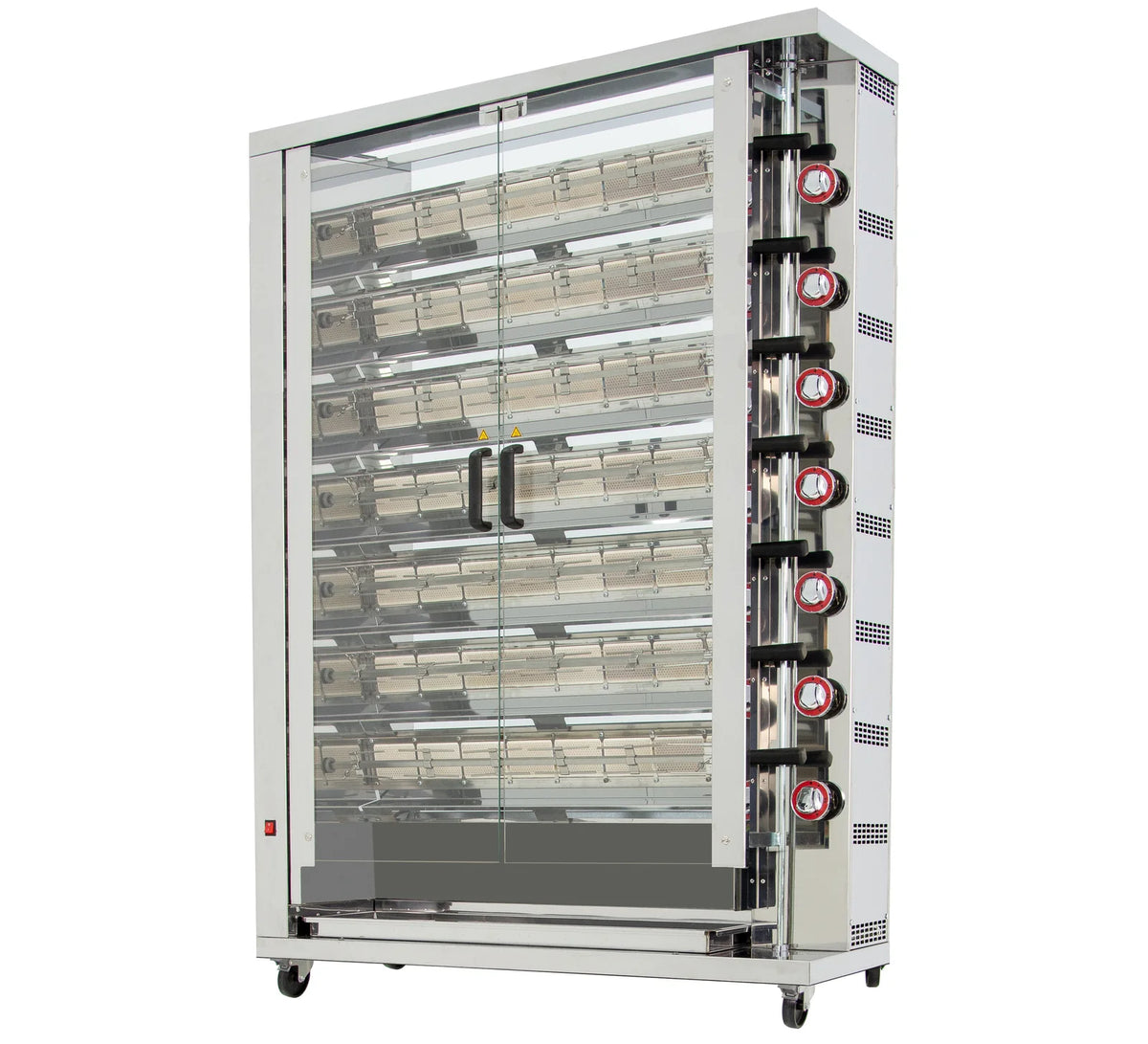 ISOFROST Hähnchengrill 7GSG mit 7 Spießen für 42 Hähnchen - 1160x450x1650 mm