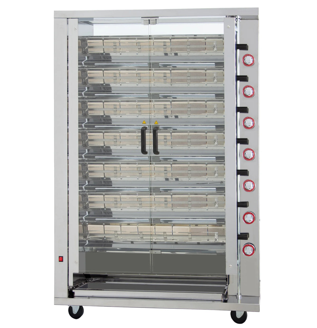 ISOFROST Hähnchengrill 7GSG mit 7 Spießen für 42 Hähnchen - 1160x450x1650 mm