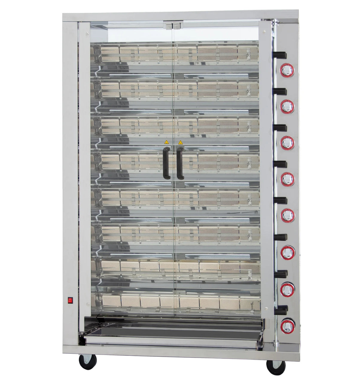 ISOFROST Hähnchengrill 8GSG mit 8 Spießen für 48 Hähnchen - 1160x450x1650 mm