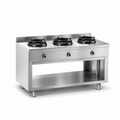Gas-Wok-Herd einseitig – 3 Brenner
