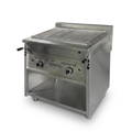 Gas Lavasteingrill - 14 kW - Grillrost neigbar - inkl. Unterbau