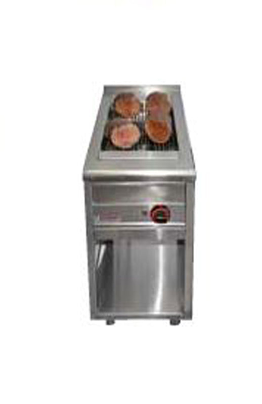 Elektro Grill Rustica für Steaks und Fisch - Standgerät, Maße: 400 x 650 x 850 mm