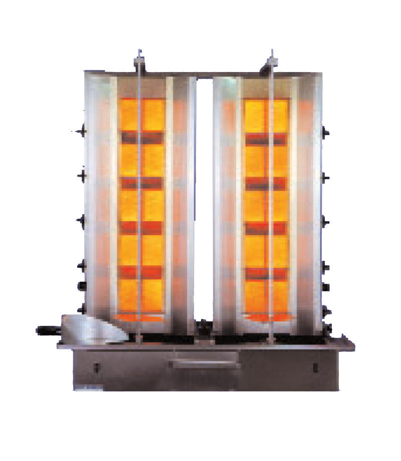 Dönergrill Gas Gerät bis 2 x 100 kg Bestückung - Motor unten - ISO-G15-2