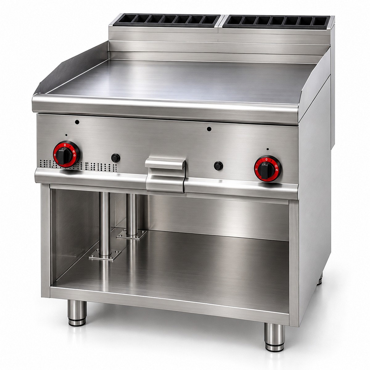 ISOFROST Gas-Grillplatte ISO-S-GL-8G – glatt – Standmodell 800 mm