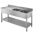 ISOFROST Spültisch – 2 Becken rechts