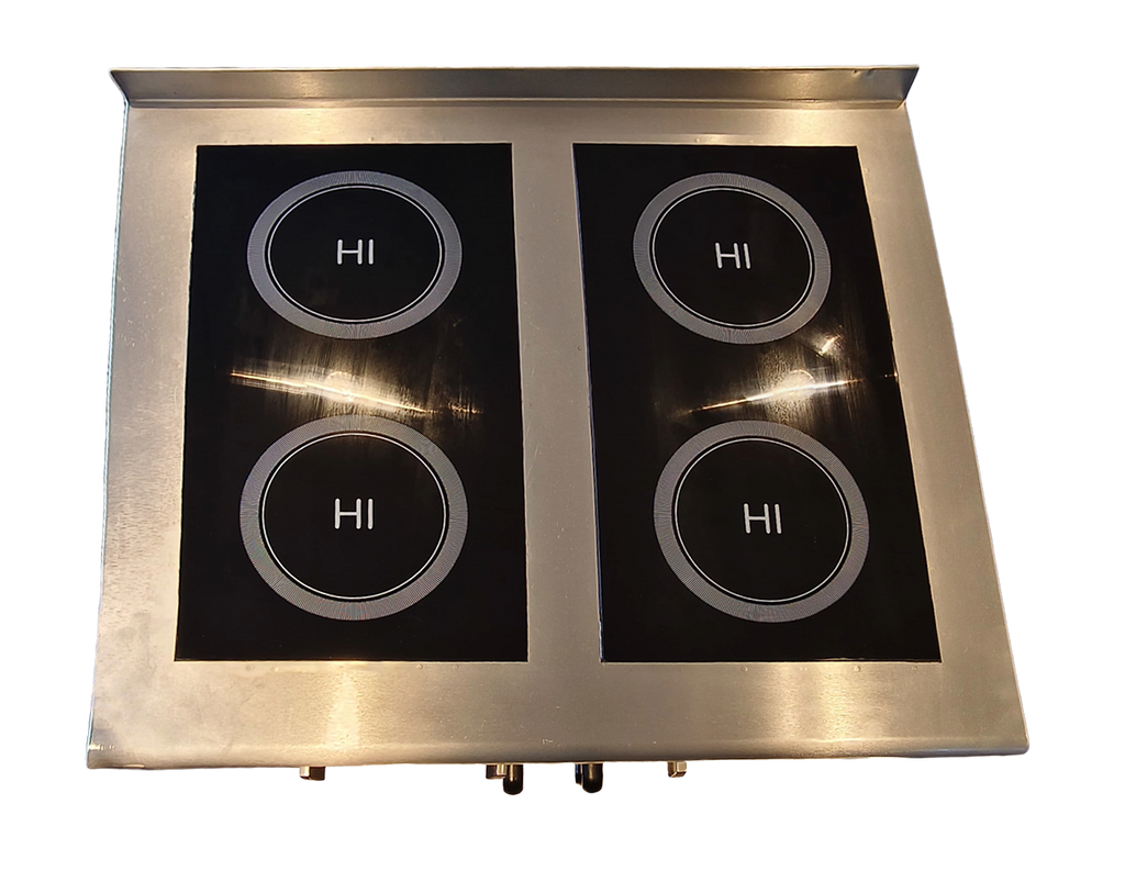 Induktionsherd Einbausystem - mit 4 Kochstellen - Maße: 800x700 mm