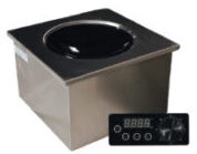 Induktions-Wok Einzelplatte Einbaumodell - 5 kW mit externem Drehregler