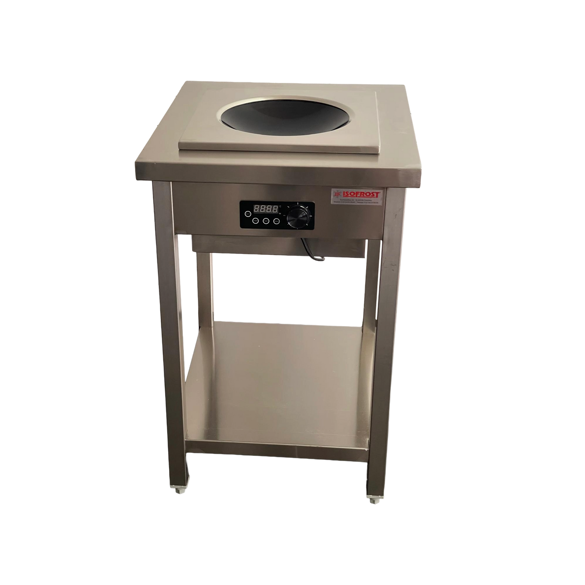 Induktionswokherdtisch mit Unterbau - mit 1 Kochstelle - Maße: 550x600x850 mm