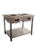 Induktionswokherd Touch mit Unterbau - mit 2 Kochstellen - Maße: 1000x700x850 mm