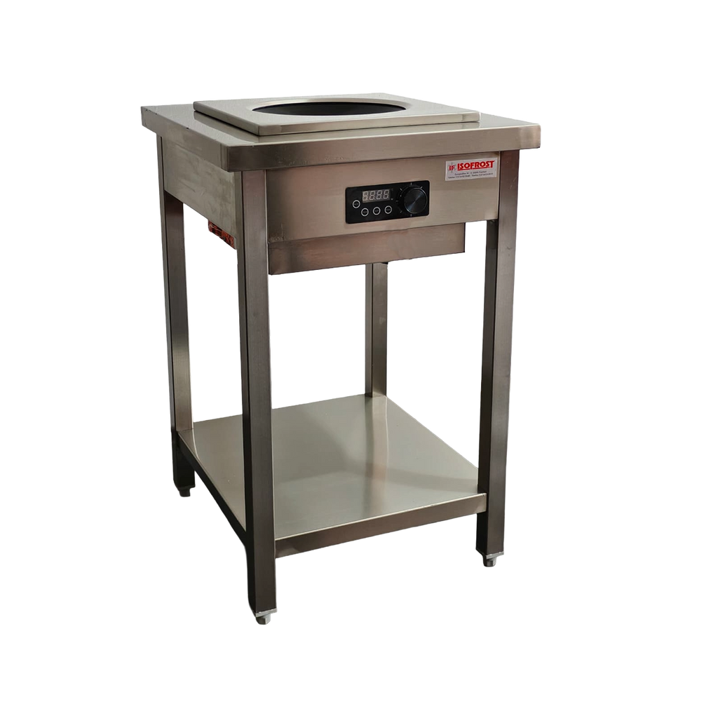 Induktionswokherdtisch mit Unterbau - mit 1 Kochstelle - Maße: 550x600x850 mm