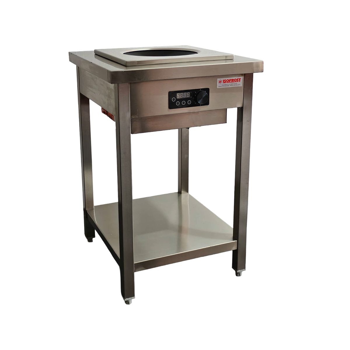 Induktionswokherdtisch mit Unterbau - mit 1 Kochstelle - Maße: 550x600x850 mm