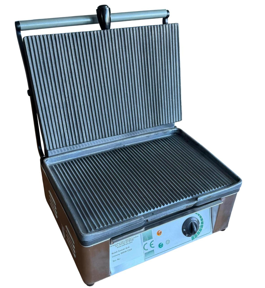 Kontaktgrill - 1,8 kW - oben & unten Gerillt - Grillfläche: 345x235mm