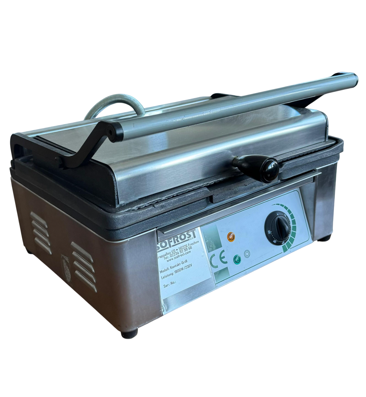Kontaktgrill - 1,8 kW - oben & unten Gerillt - Grillfläche: 345x235mm