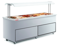 ISOFROST Hannover Warmbuffet in Edelstahl – beleuchtete Speisenausgabe