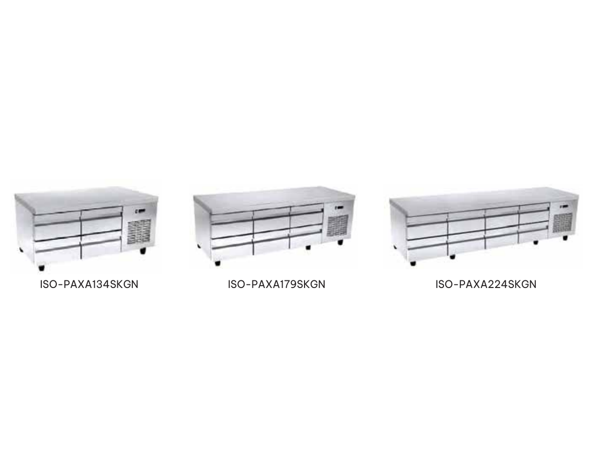 ISOFROST Kühltisch ISO-PAXA224SKGN – 4 Türen