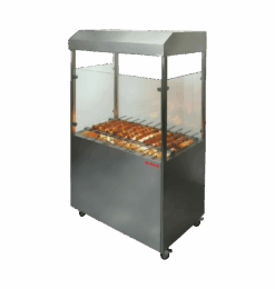 Holzkohle Grill Kebab Standmodell - Maße: 1585 x 645 x 1950 mm