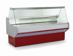 Kühltheke - Modell Berlin - 1000mm - mit Beleuchtung - Frontblende Rot