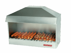 Holzkohle Grill Kebab Tischmodell mit Haube - Maße: 1000x600x850 mm